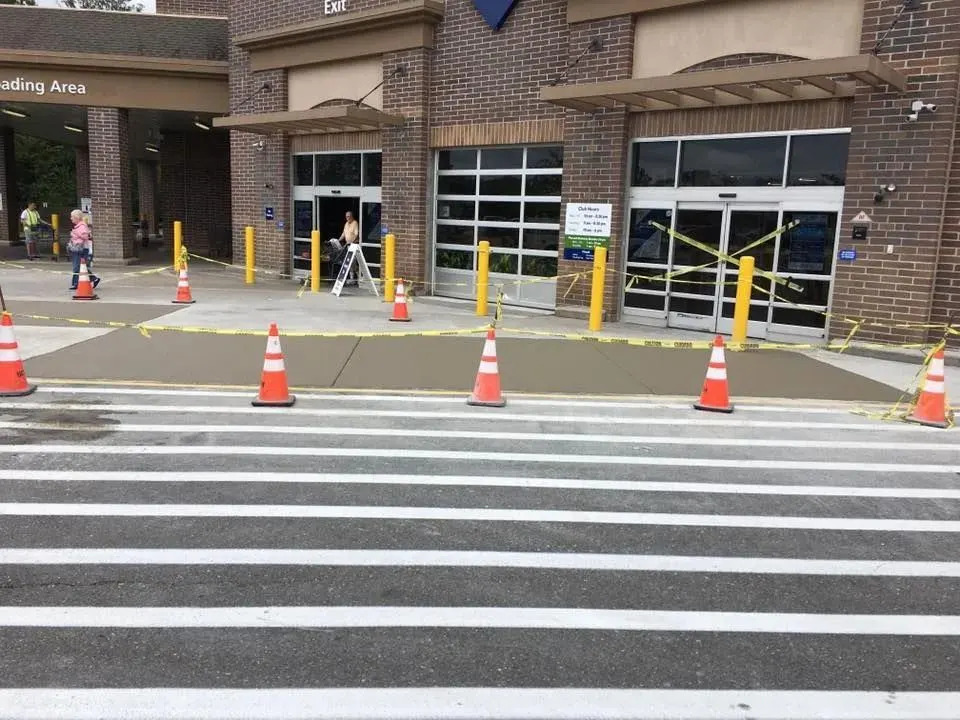 Commercial concrete work by J.D. James Construction
