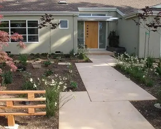 Concrete sidewalk by J.D. James Construction